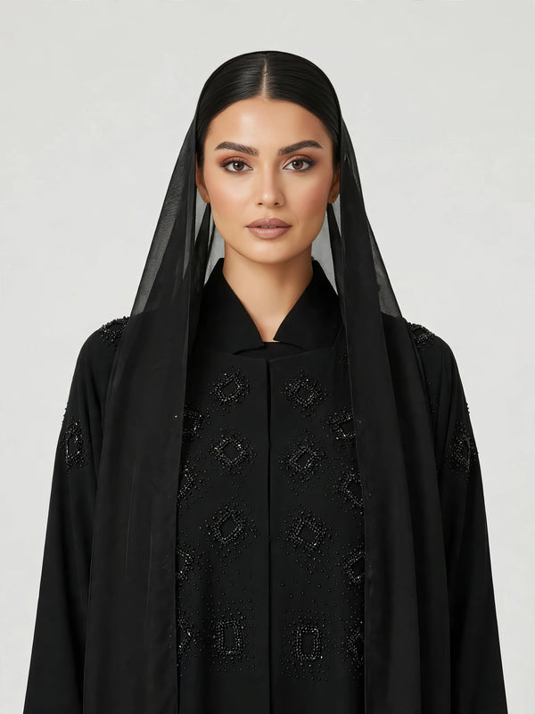 C 2832-01 Rose Quartz Crepe Abaya