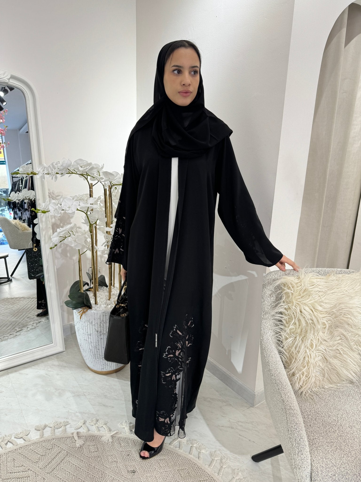 C Black Summer Eid Abaya 26