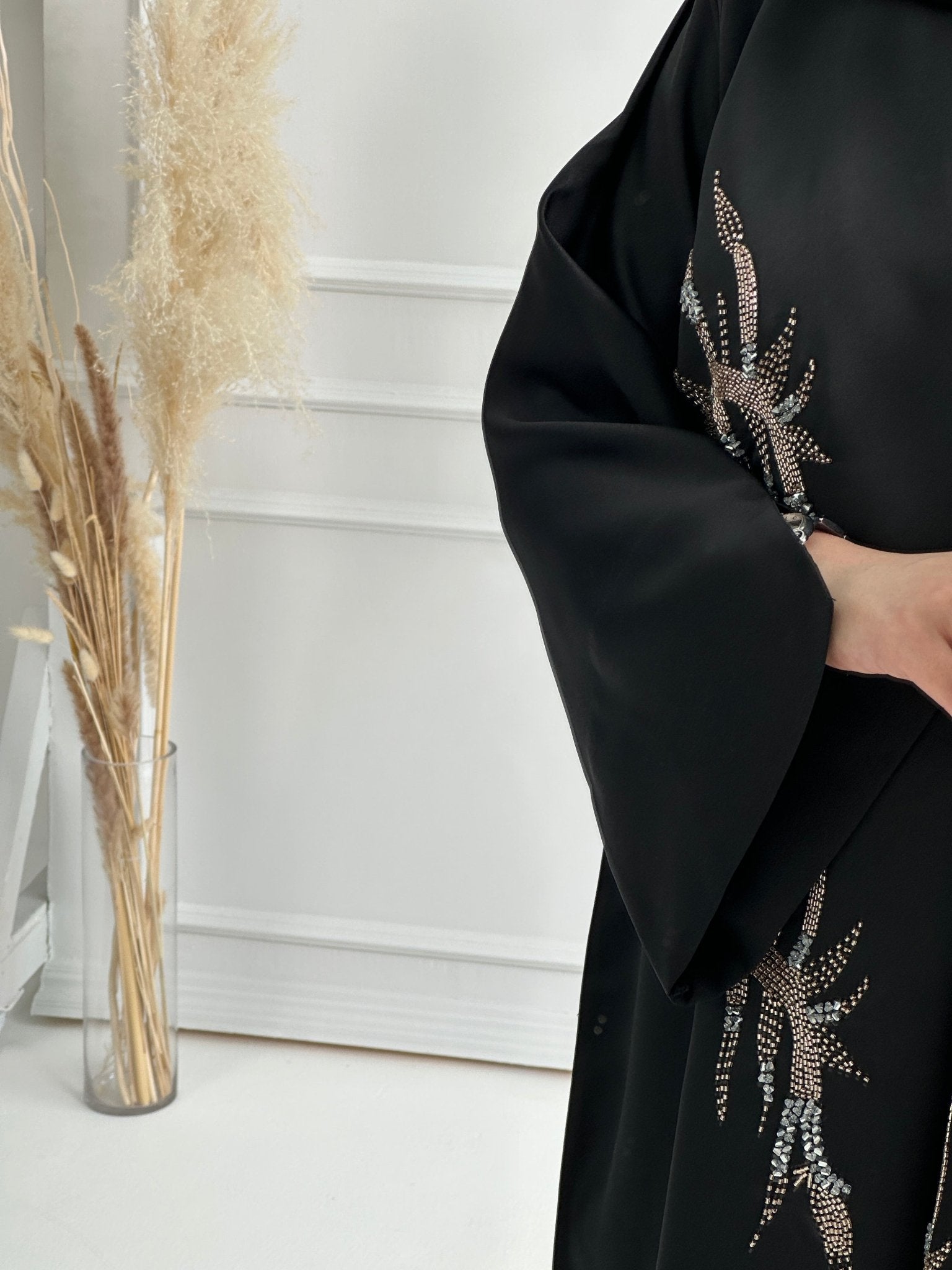 C - Black - Work - Abaya - Set - 161