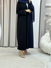 C Blue Black Coat Abaya