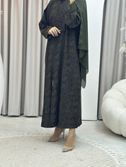C Branch Winter Green Coat Abaya