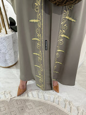 C Green Embroidery Eid Abaya