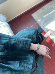 C - Green - Jacquard - Abaya - Set - 29 - 01