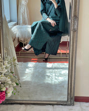C - Green - Jacquard - Ramadan - Abaya - Set - 29
