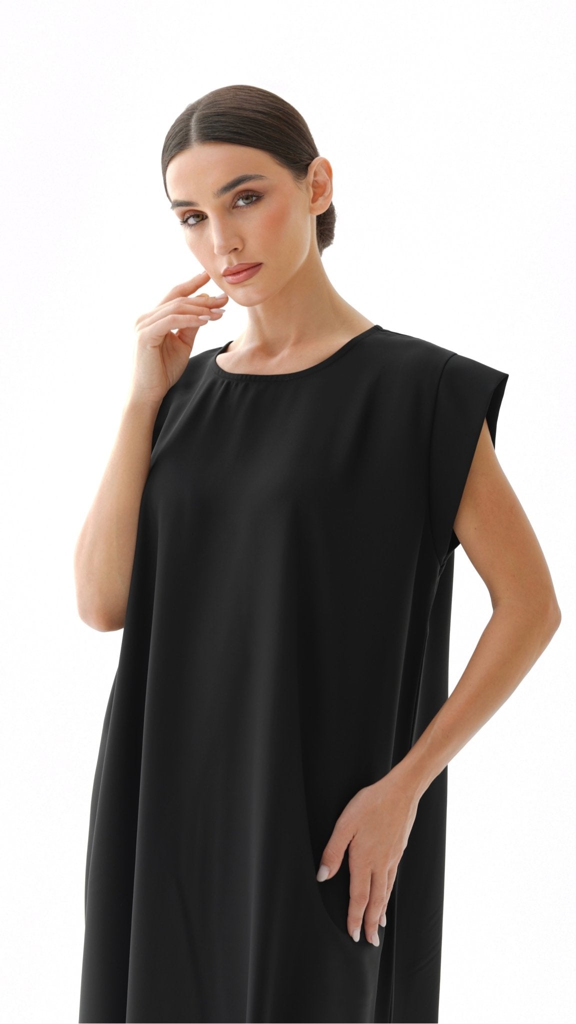 C 005-04 Premium Black Under Abaya Dress XS / 60