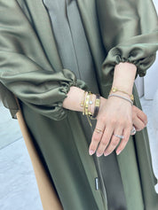 C RTW 0645 OliveGreen Gold Duotone Abaya