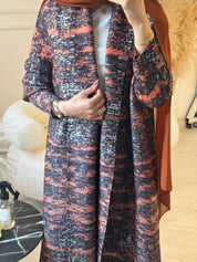 C RTW 10 Capri Pleated Print Abaya