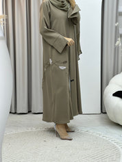 C RTW Army Green Sequins Abaya