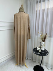 C RTW Beige Overlap Abaya