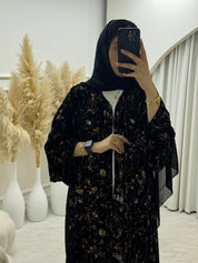 C RTW Black Floral Abaya