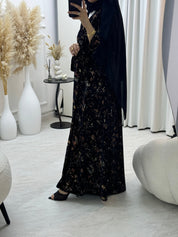 C RTW Black Floral Abaya