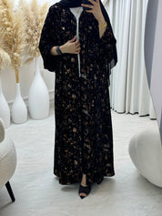 C RTW Black Floral Abaya