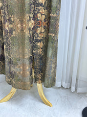 C RTW Green Floral Printed Abaya