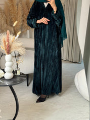 C RTW Green Velvet Abaya