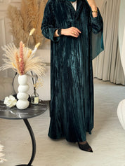 C RTW Green Velvet Abaya