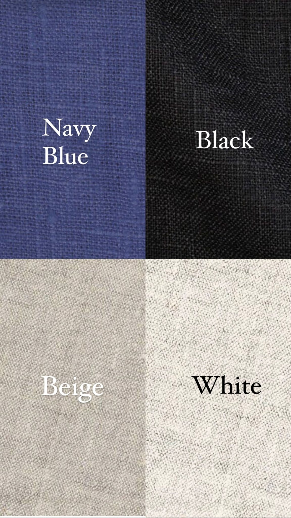 C RTW Navy Blue Summer Linen Travel Set