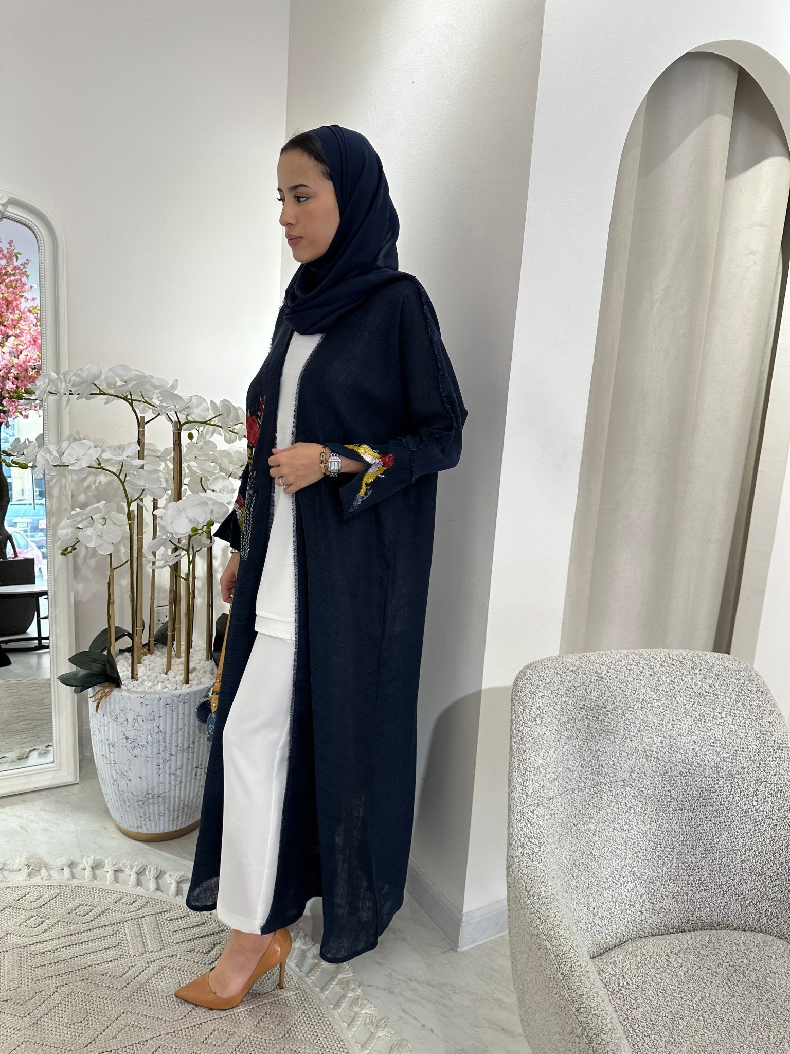 C RTW Summer Bisht Sequins Eid Abaya