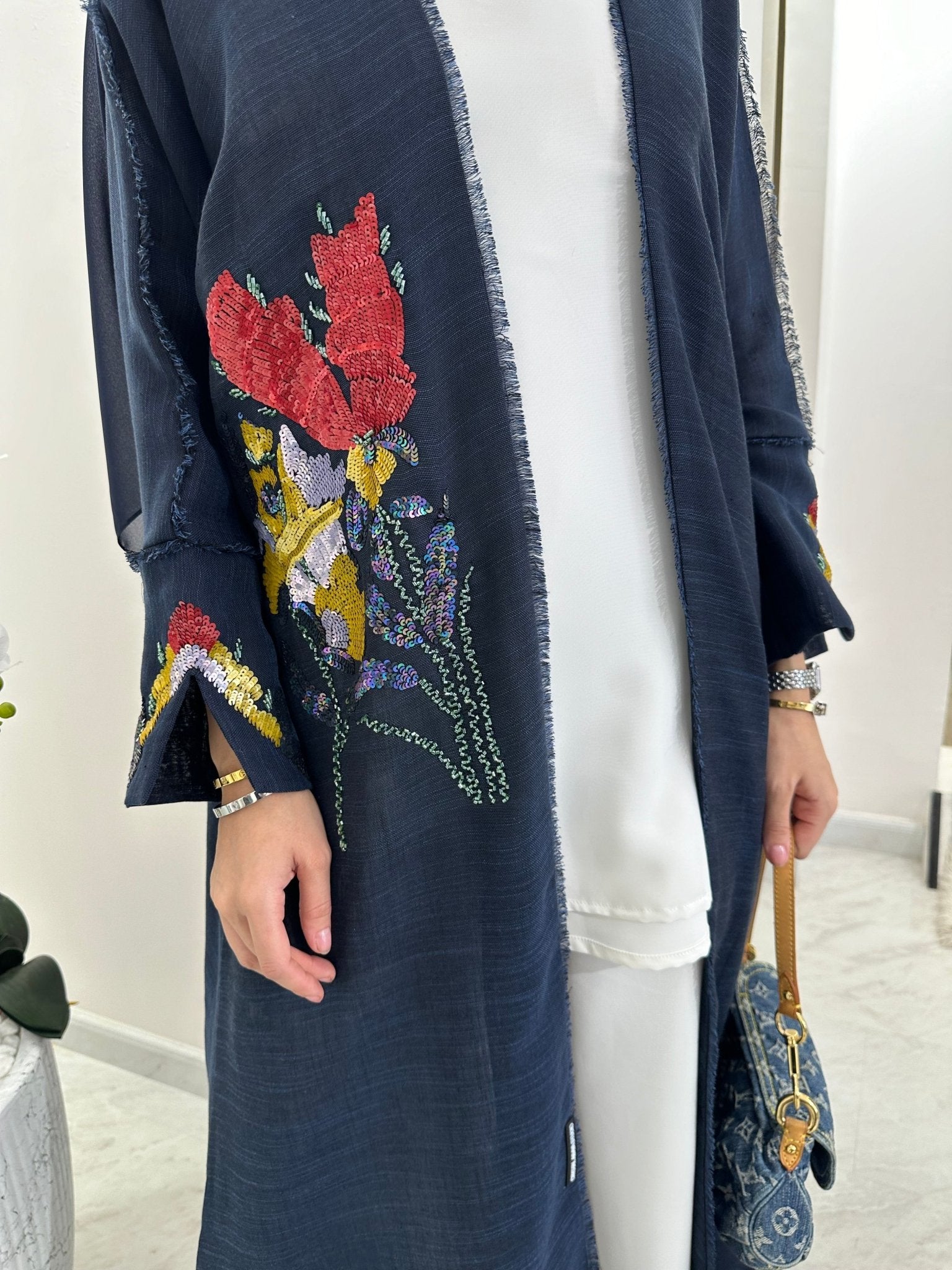 C RTW Summer Bisht Sequins Eid Abaya