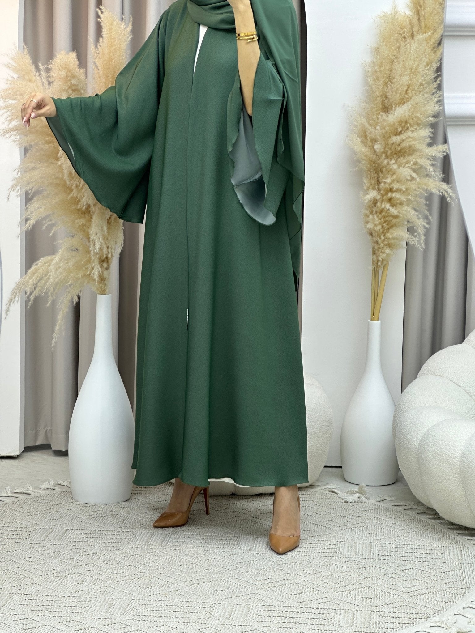 C Sea Green Kloosh Duotone Abaya