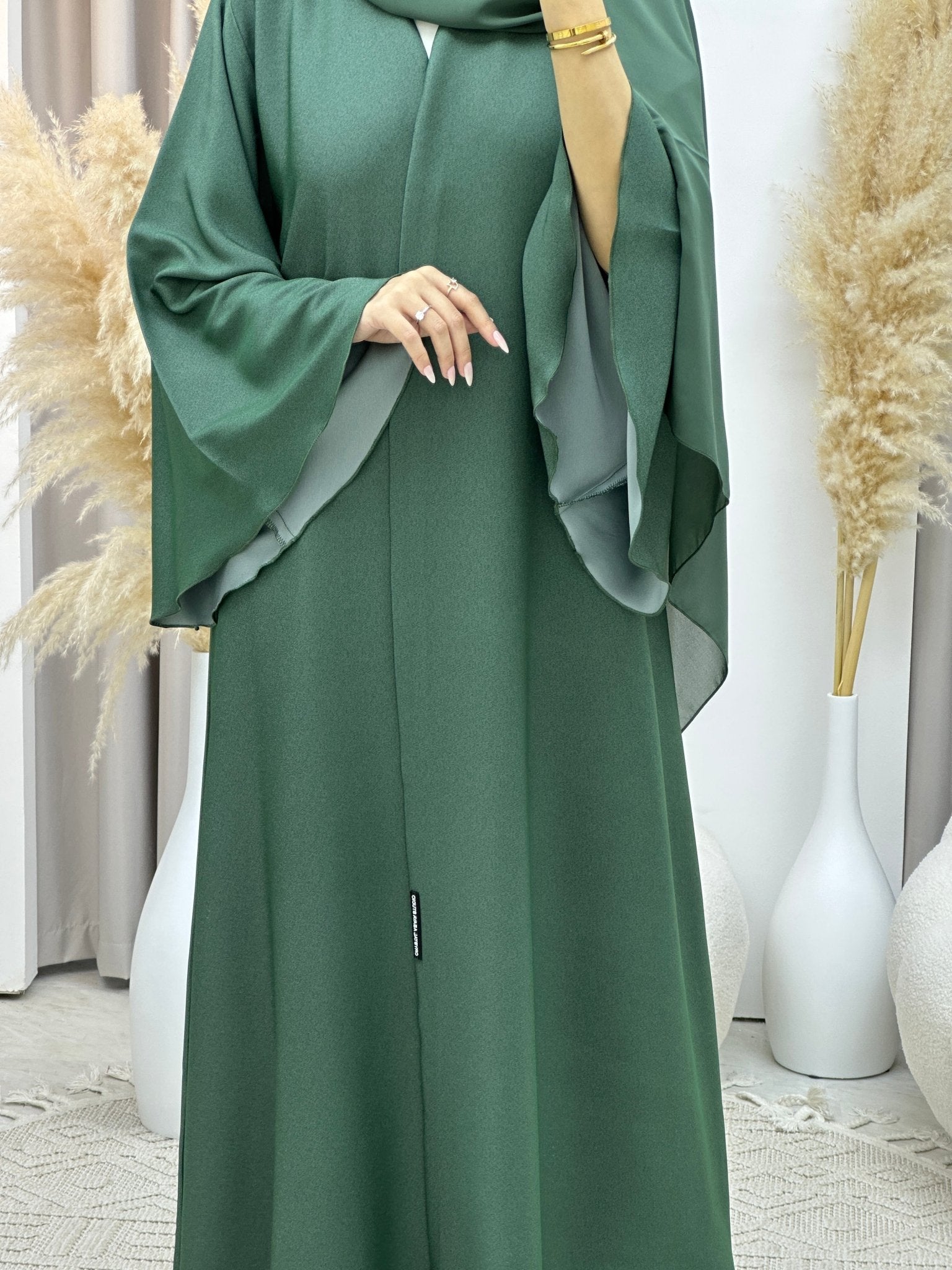 C Sea Green Kloosh Duotone Abaya