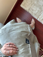 C - Silver - Taffeta - Evening - Abaya - 47