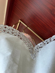 C - Silver - Taffeta - Evening - Abaya - 47