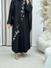 C Turkish Cupro Evening Black Abaya