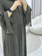 C Turkish Ramadan Grey Abaya