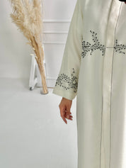 C - White - Black - Evening - Abaya - 55