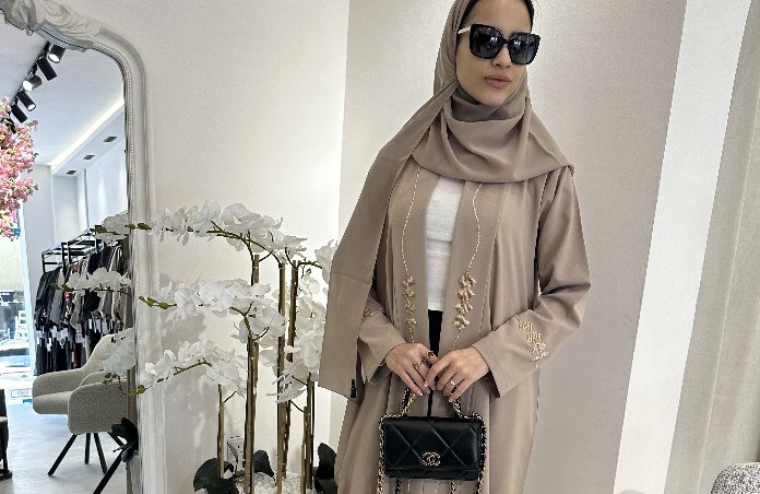 Beige Abaya - Crystal Abaya Studio