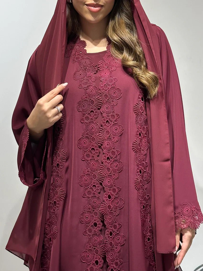 Fall Lace Abaya