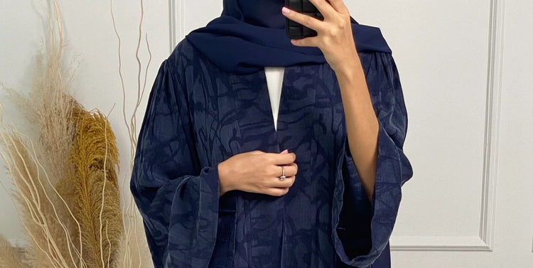 Navy Blue Abayas - Crystal Abaya Studio