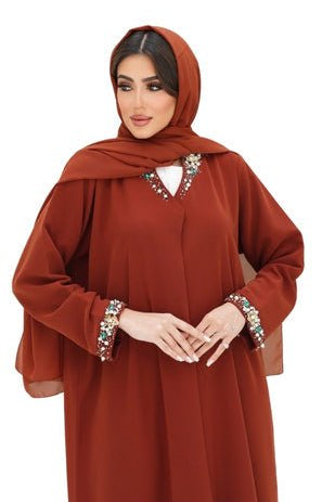 orange abaya
