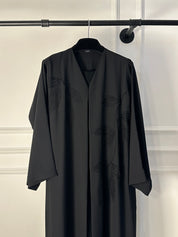 C 1838 Black Embroidered Abaya