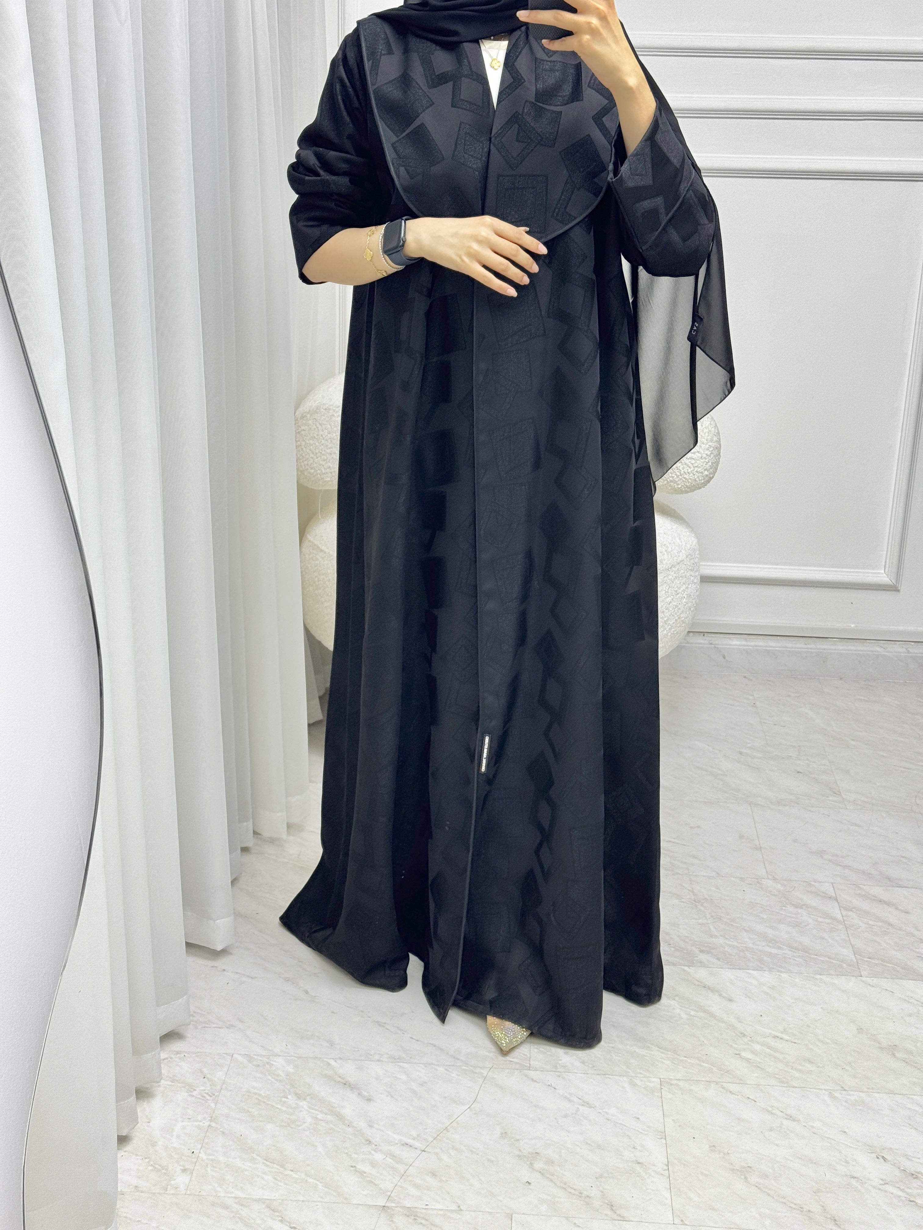 C 1524 Black work Abaya