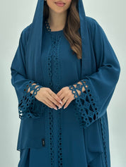 C 1811 Sapphire Blue Lace Abaya