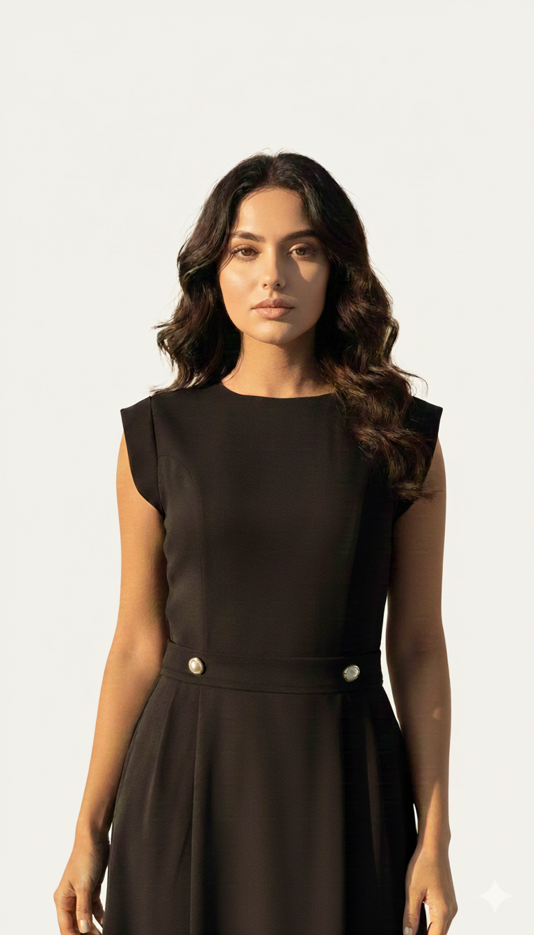 C 007 Premium Black Under Abaya Dress