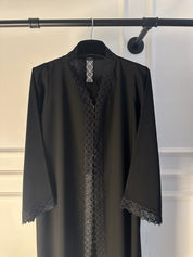 C 1827 Black Lace Abaya