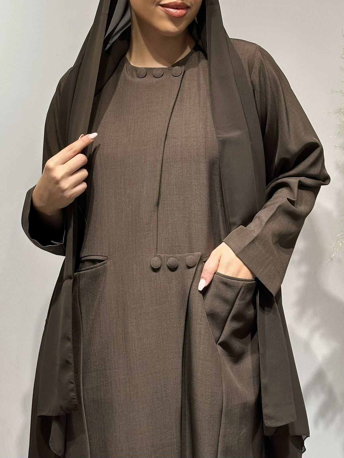 C 1626 Coffee Brown Abaya