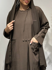 C 1626 Coffee Brown Abaya