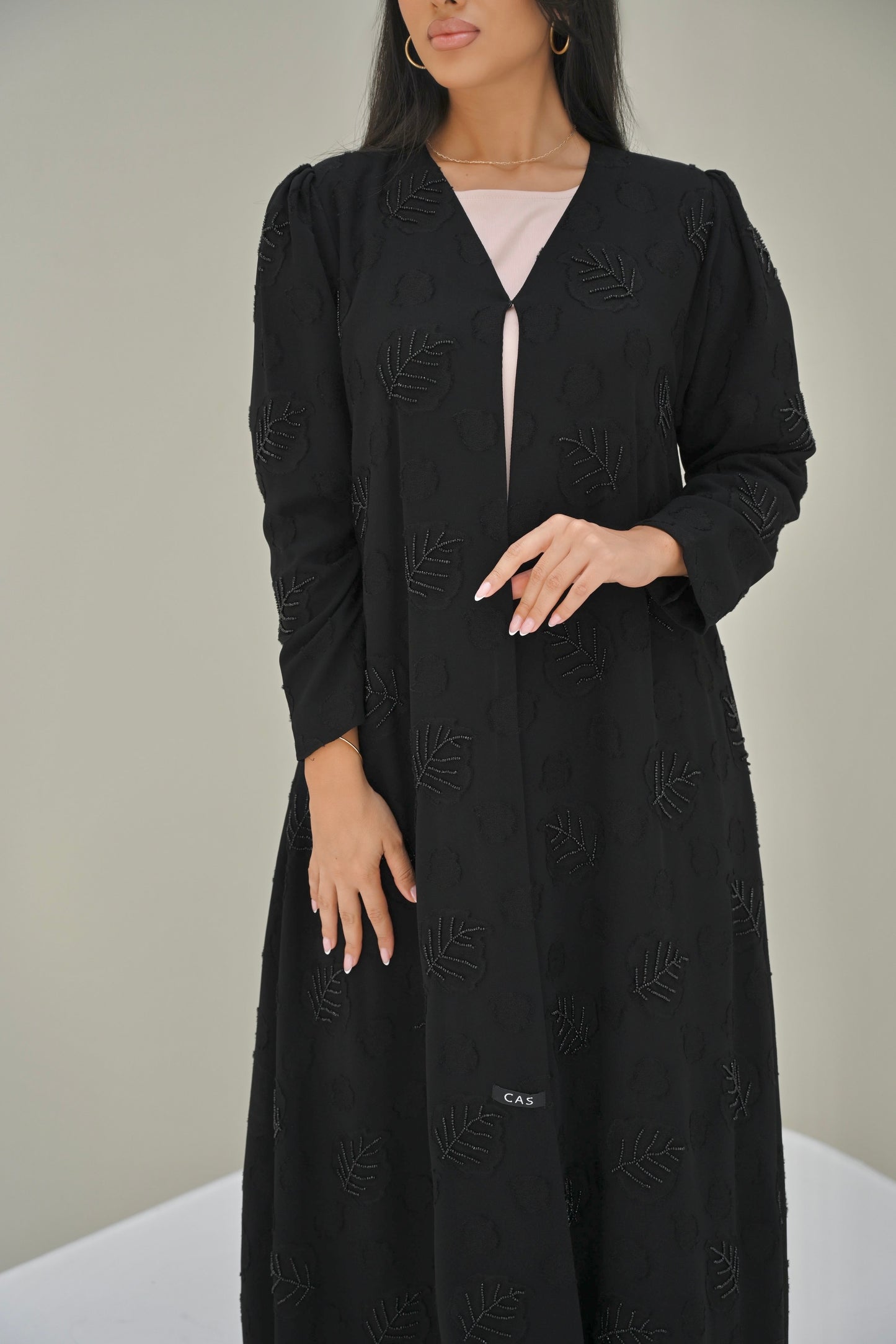 C 0522 Black Work Abaya