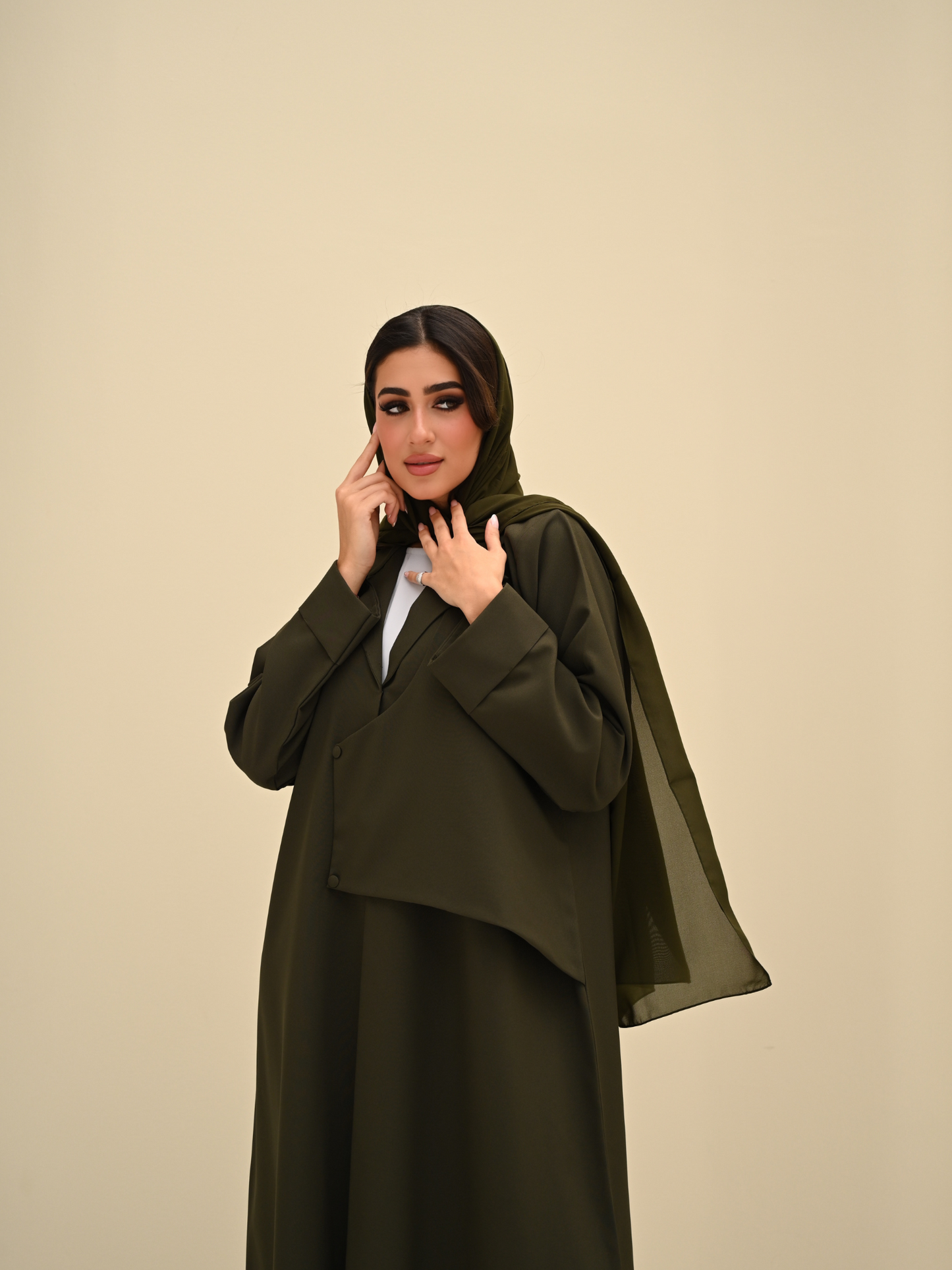 C 0423 Olive Green Abaya