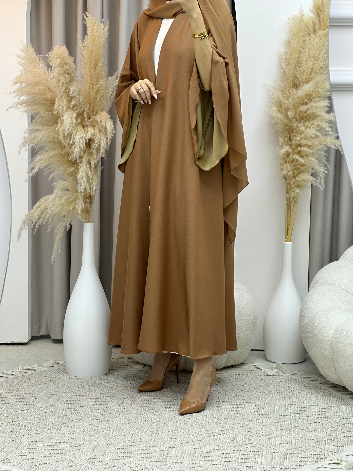 C Caramel Kloosh Duotone Abaya