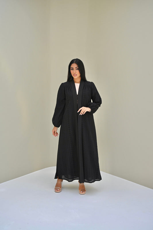 C 0514 Black Work Abaya