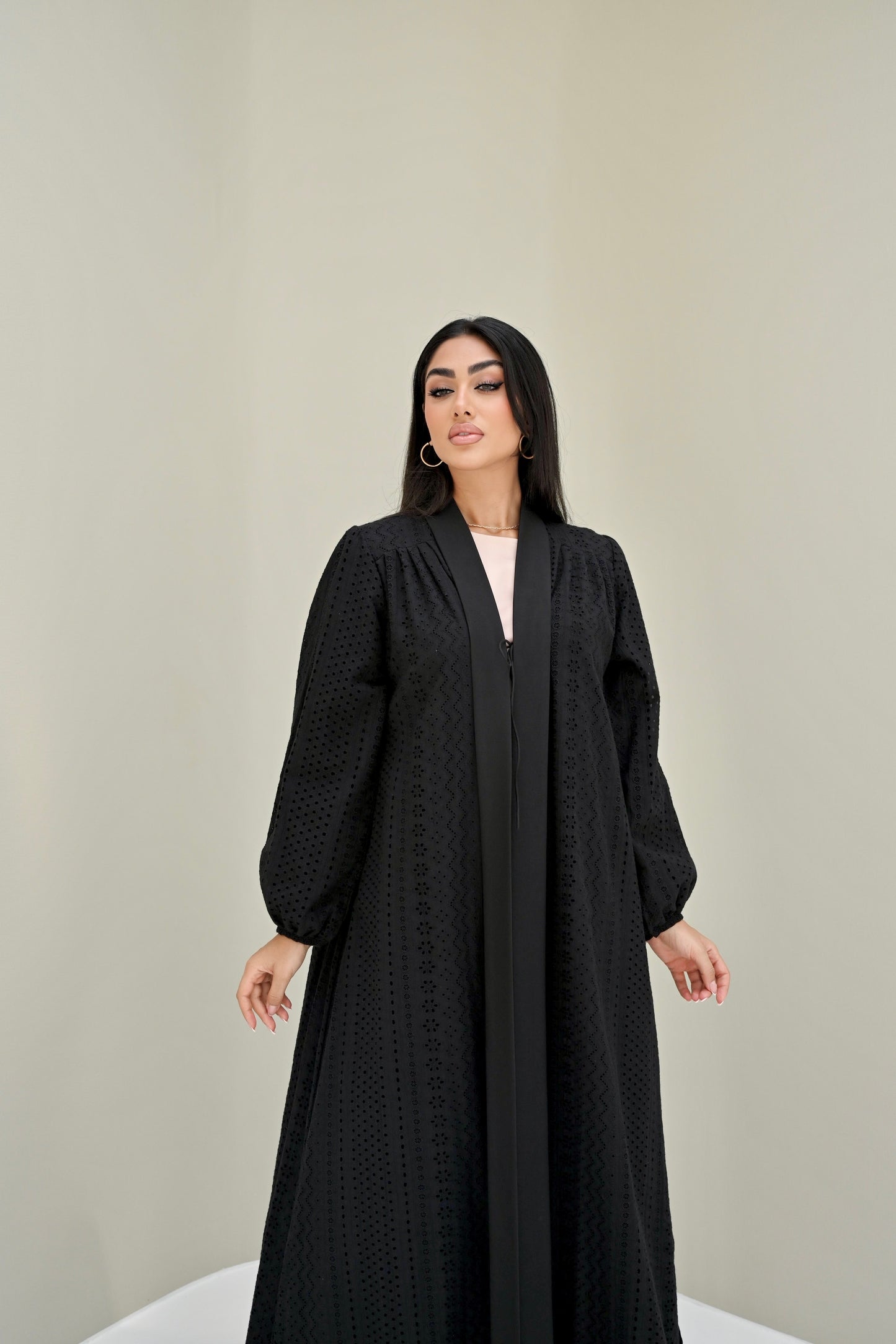 C 0514 Black Work Abaya