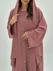 C 1812 Blush Pink Lace Abaya