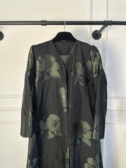 C 1721-01 Green Floral Abaya