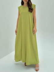 C 009-04 Premium Lime Green Under Abaya Dress
