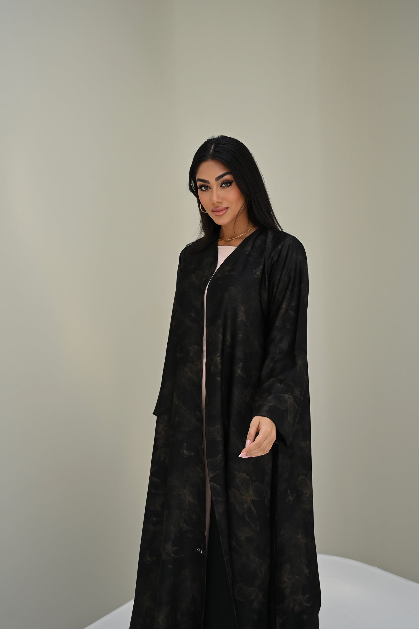 C 0509 Gold Metallic Butterfly Abaya