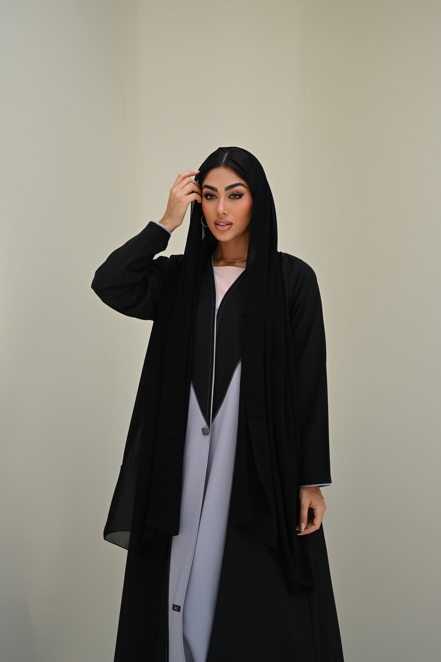 C 0517 Black Work Abaya